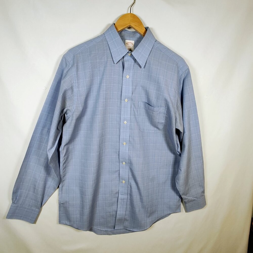 Brooks Brothers Men's 346 Long Sleeve‎ Plaid Dress Shirt 15 1/2-4/5